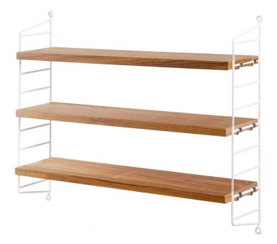 String Pocket Regal String Furniture Eiche - Weiß 